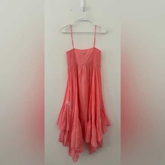 J Crew Cotton Voile Bow Front Beach Dress Hi Low Hems Coastal Resort NWT Sm - Picture 2 of 10